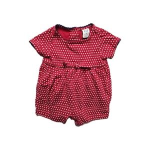 Vintage Girls Romper‎  0-3 Months  Red Stars Baby Gap